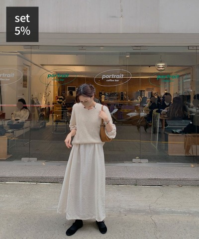 柔软短袖针织+法郎长裙 女装购物中心DALTT